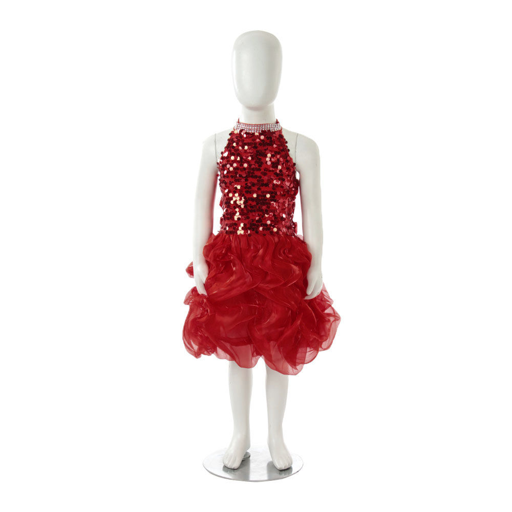 

red balloon frock western dance costume dress for girls premium