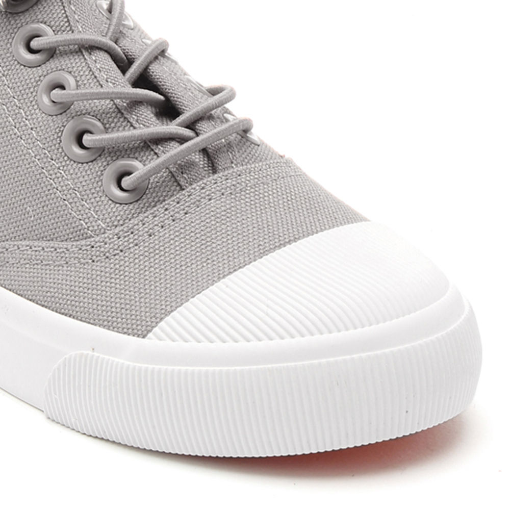gray canvas shoes