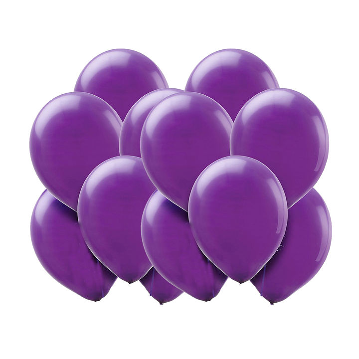 Buy Solid Pack Of 35 Plain Purple Balloons For Decorations And