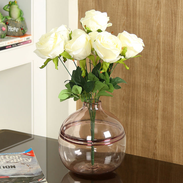 Buy White Plastic Artificial Flowers Set Of 1 Online 699