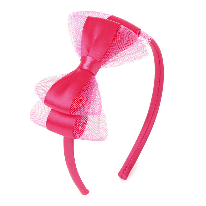 Buy Pink Elegant Shiny Net Bow Hair Band Online 139 Hopscotch
