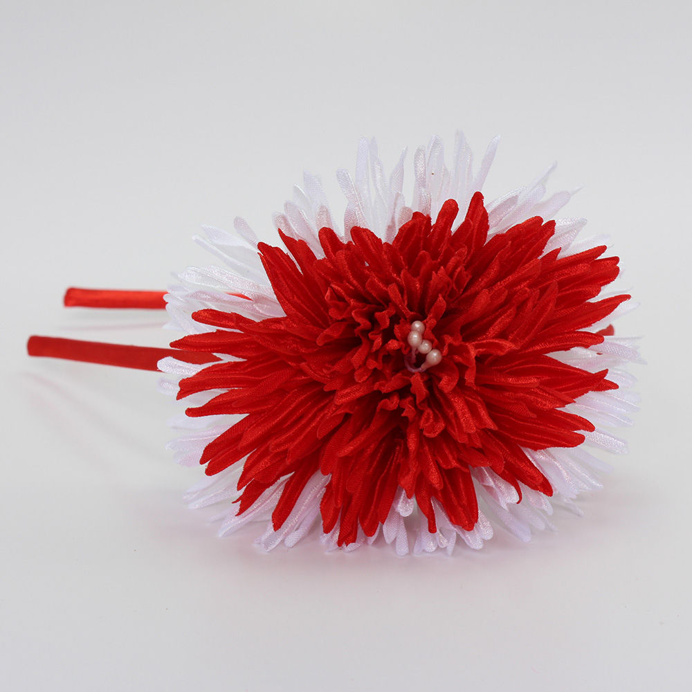 big red flower for hair