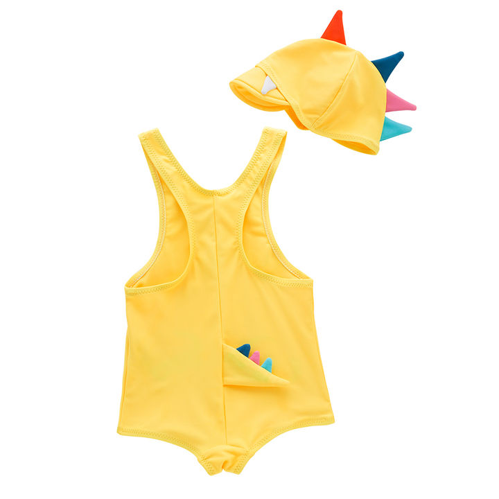 Shop Online One Piece Swimsuits With Cap Yellow At 7