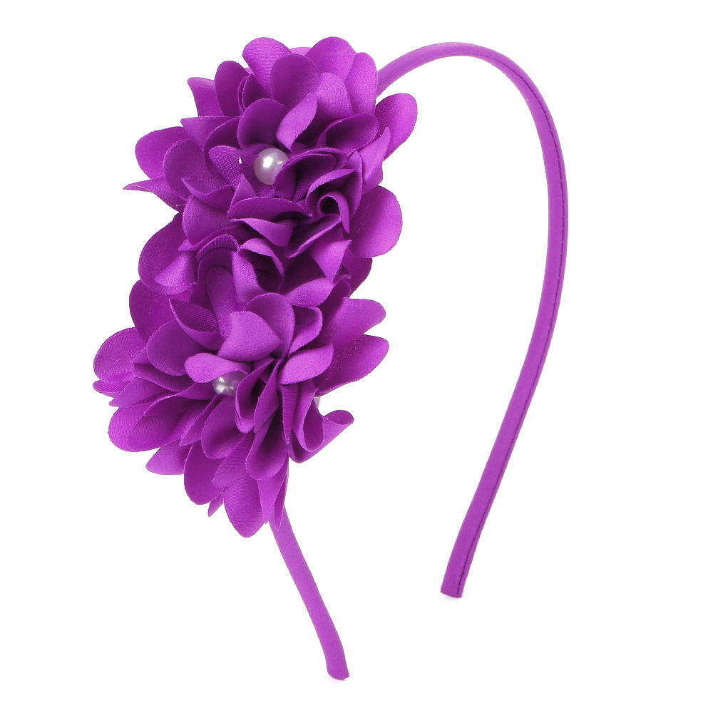 purple flower hair band