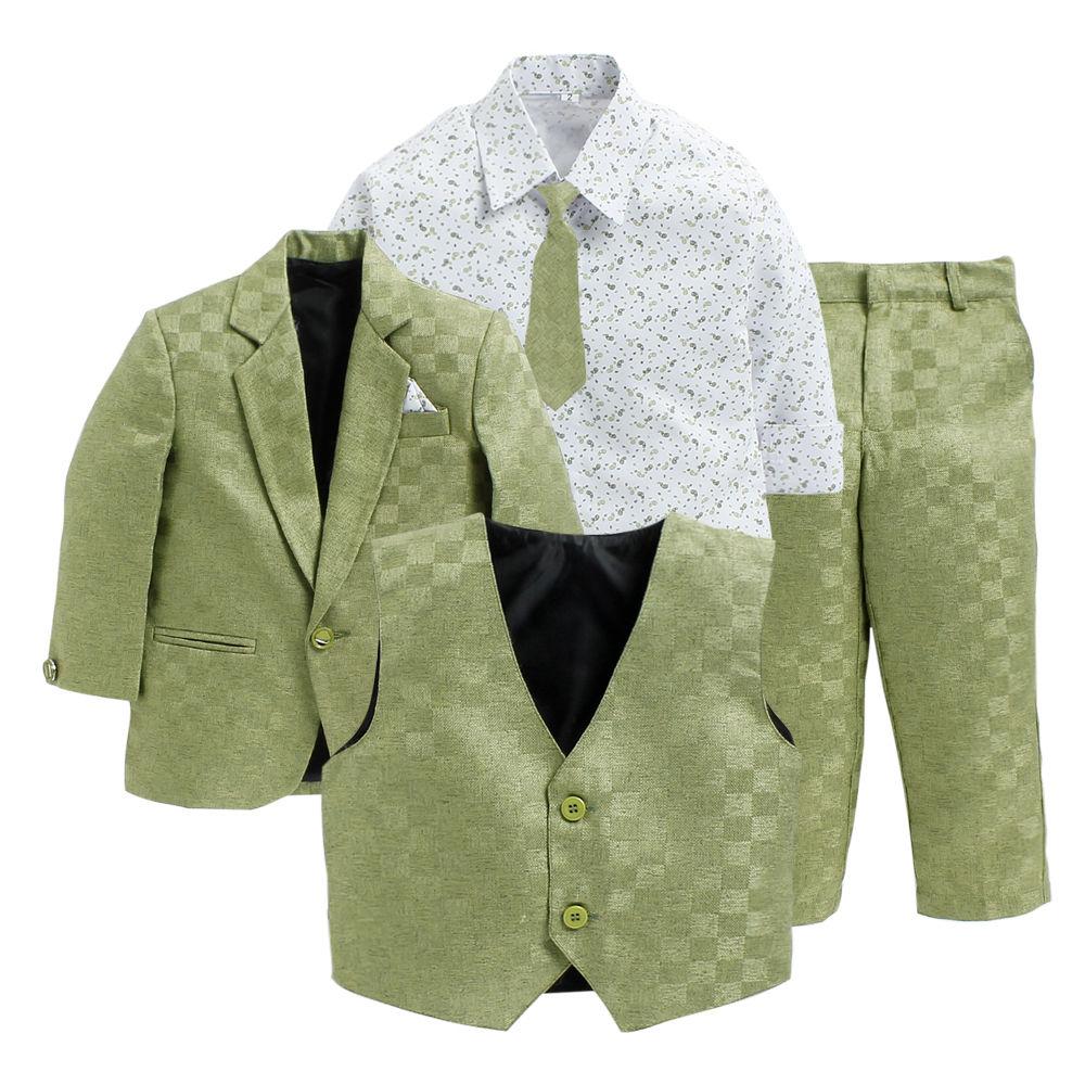 green check coat pant