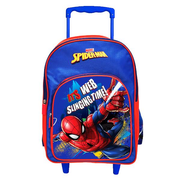 16/" Spiderman Backpack Lunch Box Set Black Web Slinger Holograph NEW