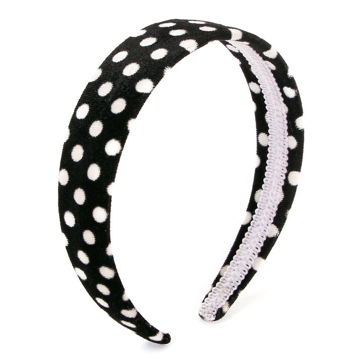 Buy Black Hairband With White Polka Dot Online 149 Hopscotch