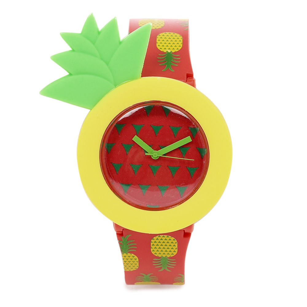 Ladies Pineapple Print Watch – STRAIGHTEDGEWORLDWIDE