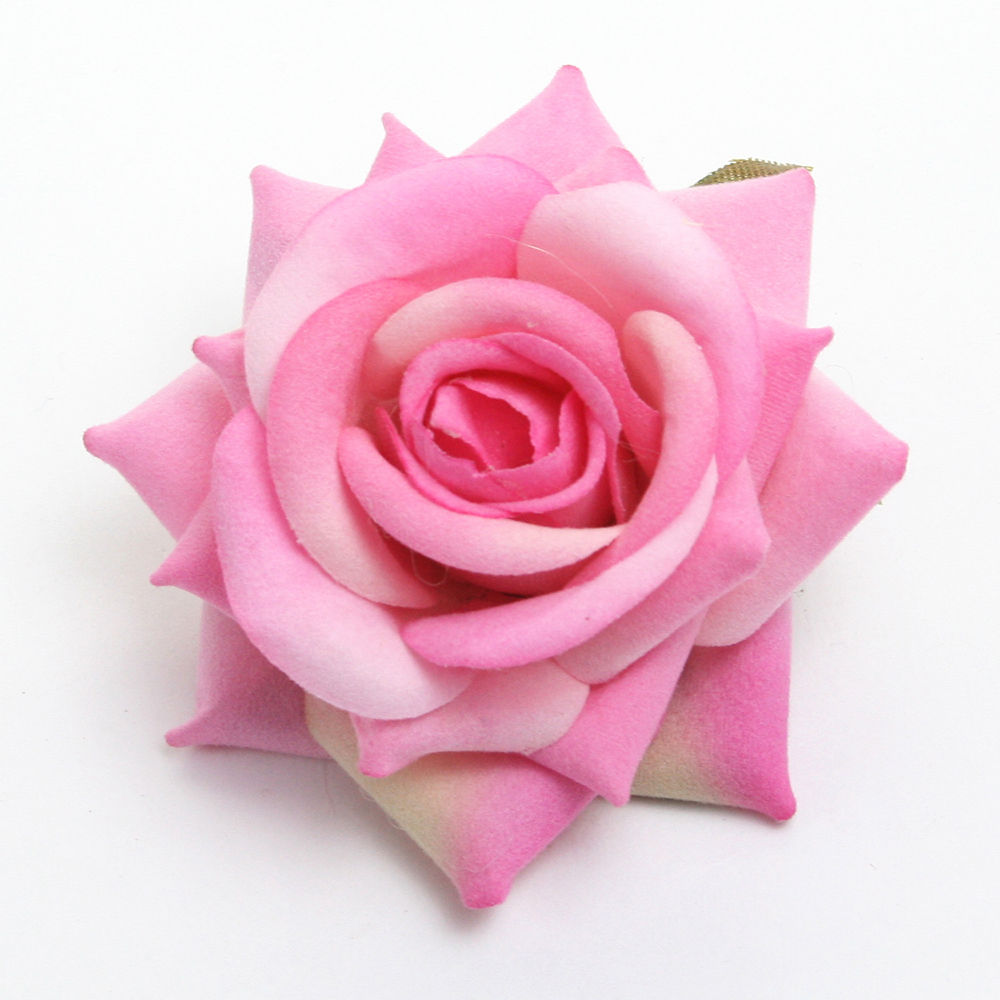 pink rose hair clip