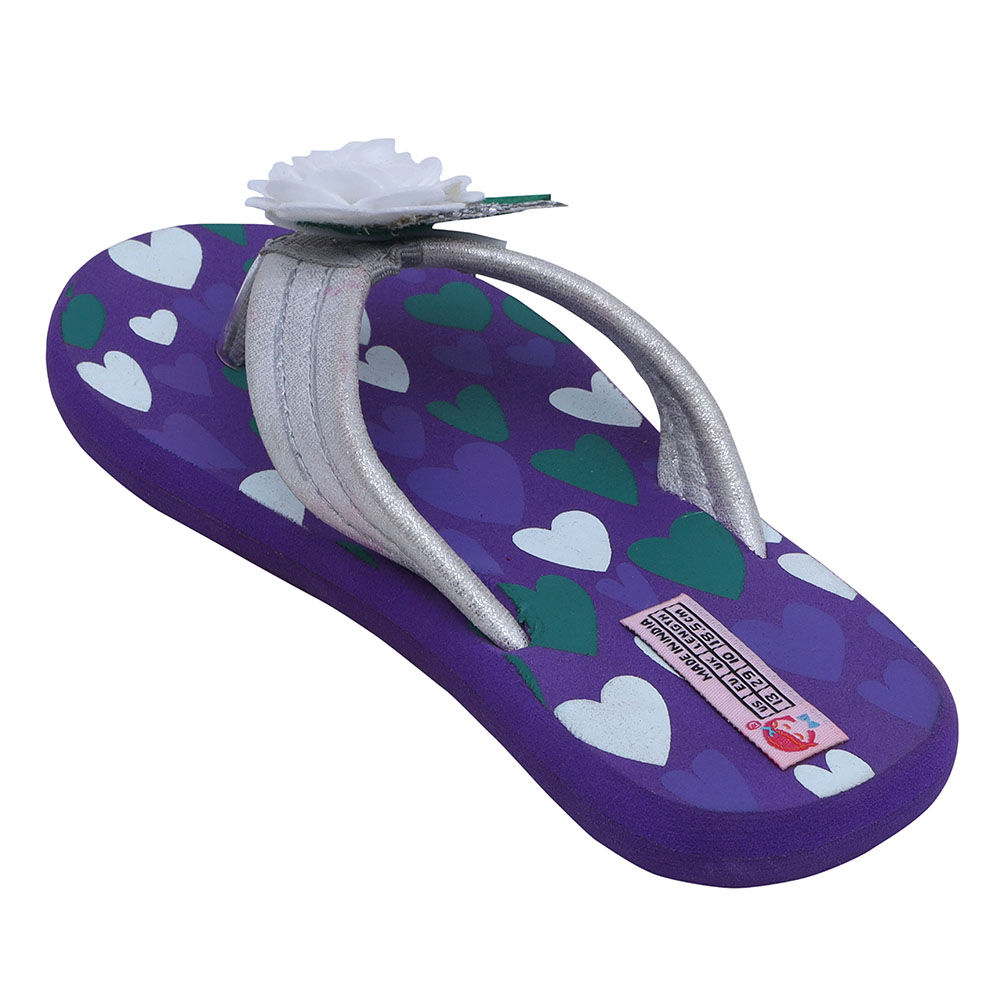 girls purple flip flops