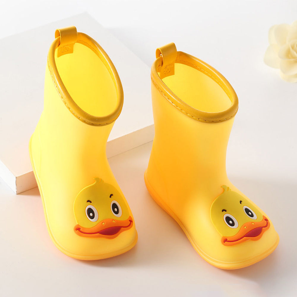 duck print rain boots