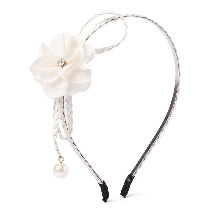 White Fancy Small Flower Hair Bands