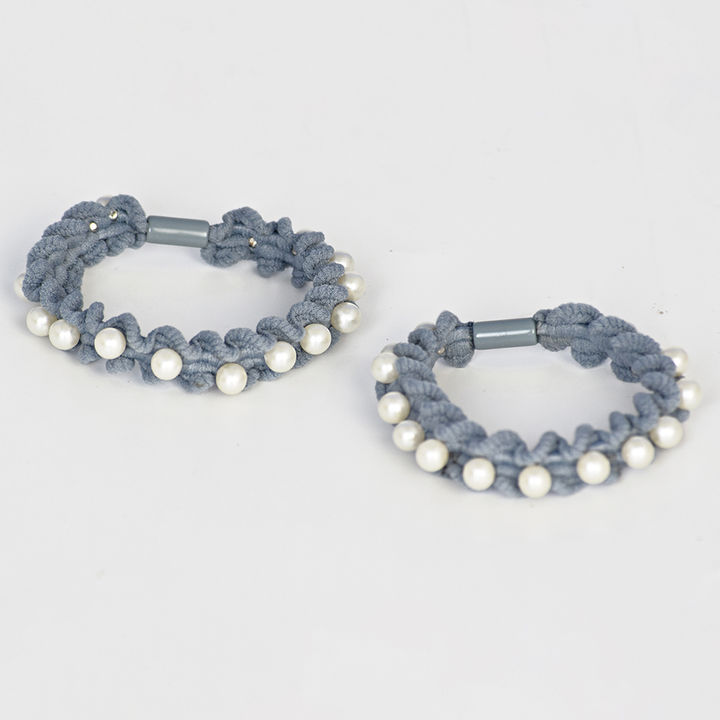 Buy Beaded Hair Ties Ash Grey Online 99 Hopscotch