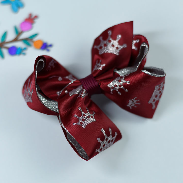 Buy Printed Elegant Maroon Hair Clips Online 189 Hopscotch