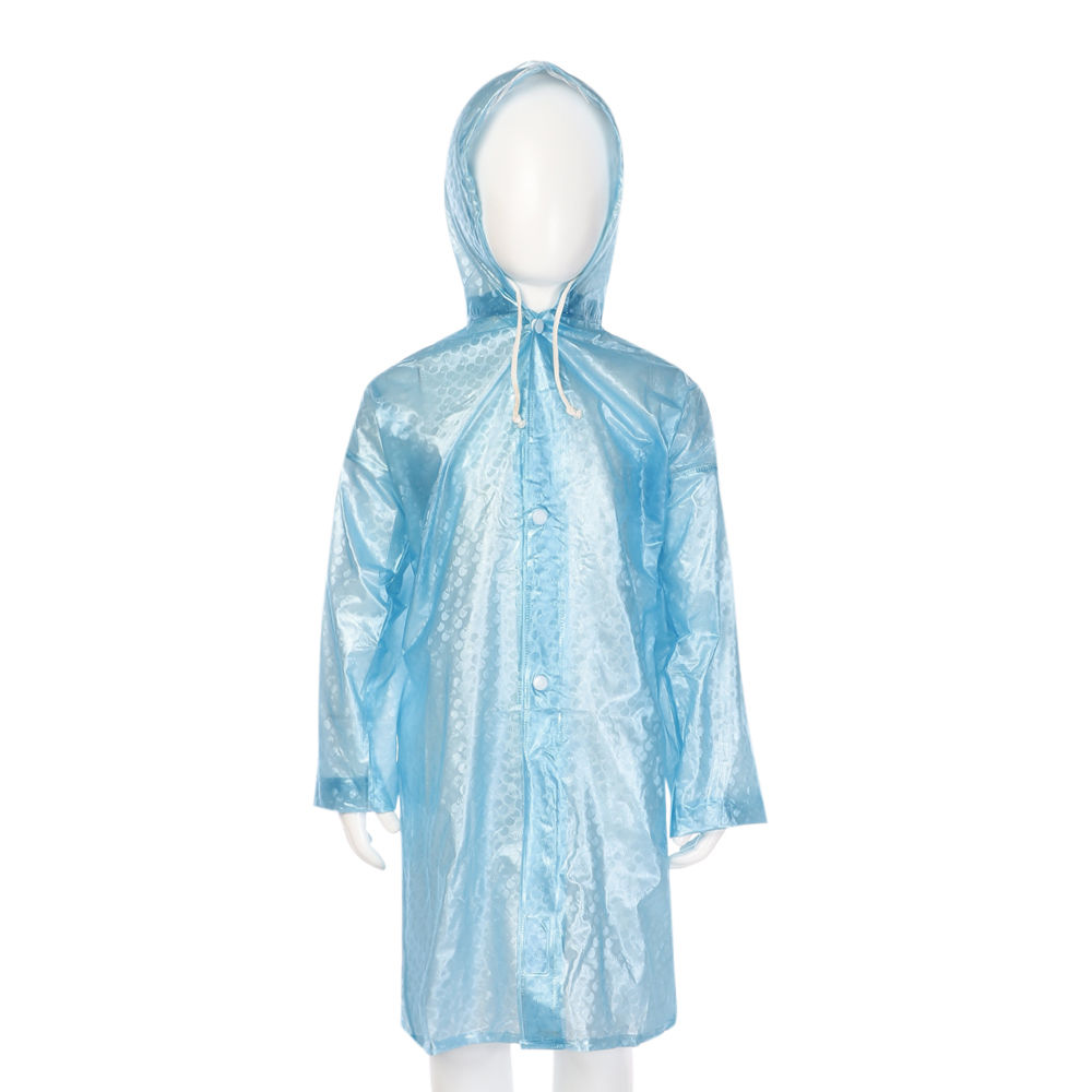 blue raincoat