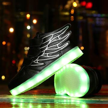 black high top light up shoes