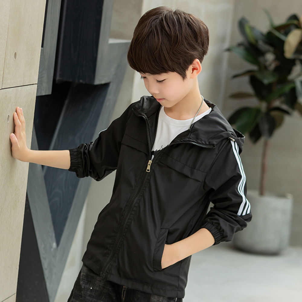 Boy's Toddler Black and Gray Organic Cotton Bomber Jacket - 12/18 mont –  The Little Clothing Company