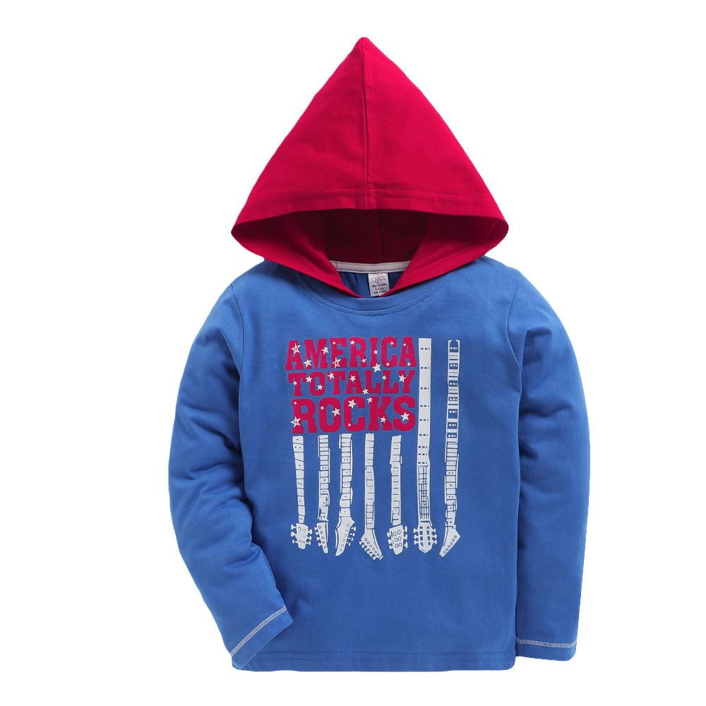 royal blue graphic hoodie