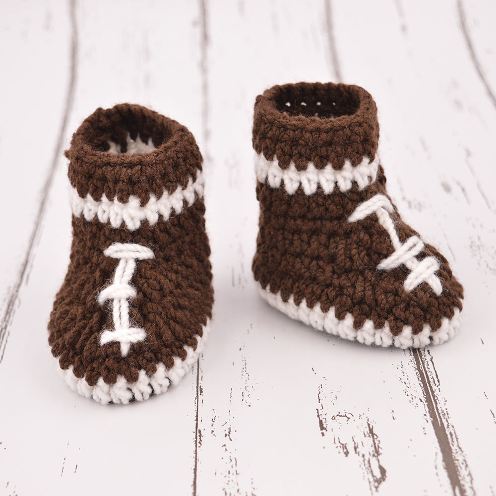 Buy Brown Crochet Baby Booties online 