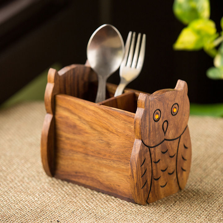 Buy The Delightful Owls Cutlery Cum Stationery Holder In Chesham