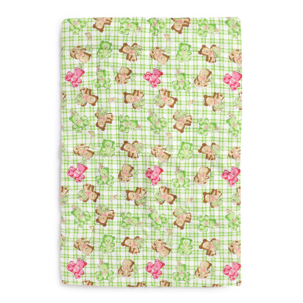 green baby changing mat
