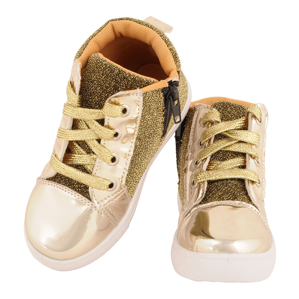 gold glitter high tops