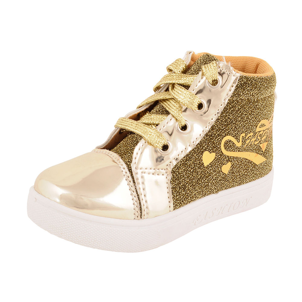 gold glitter high top sneakers
