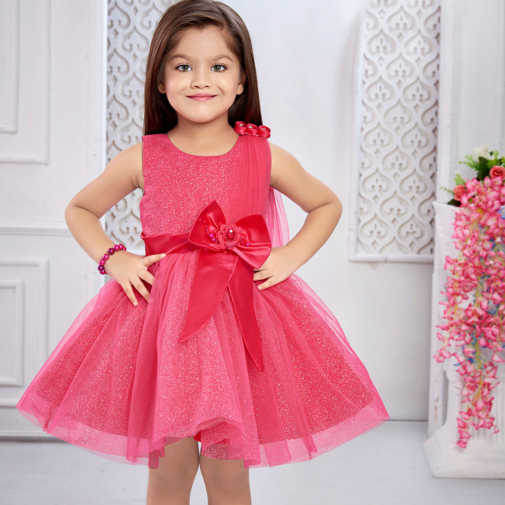 dark pink satin dress