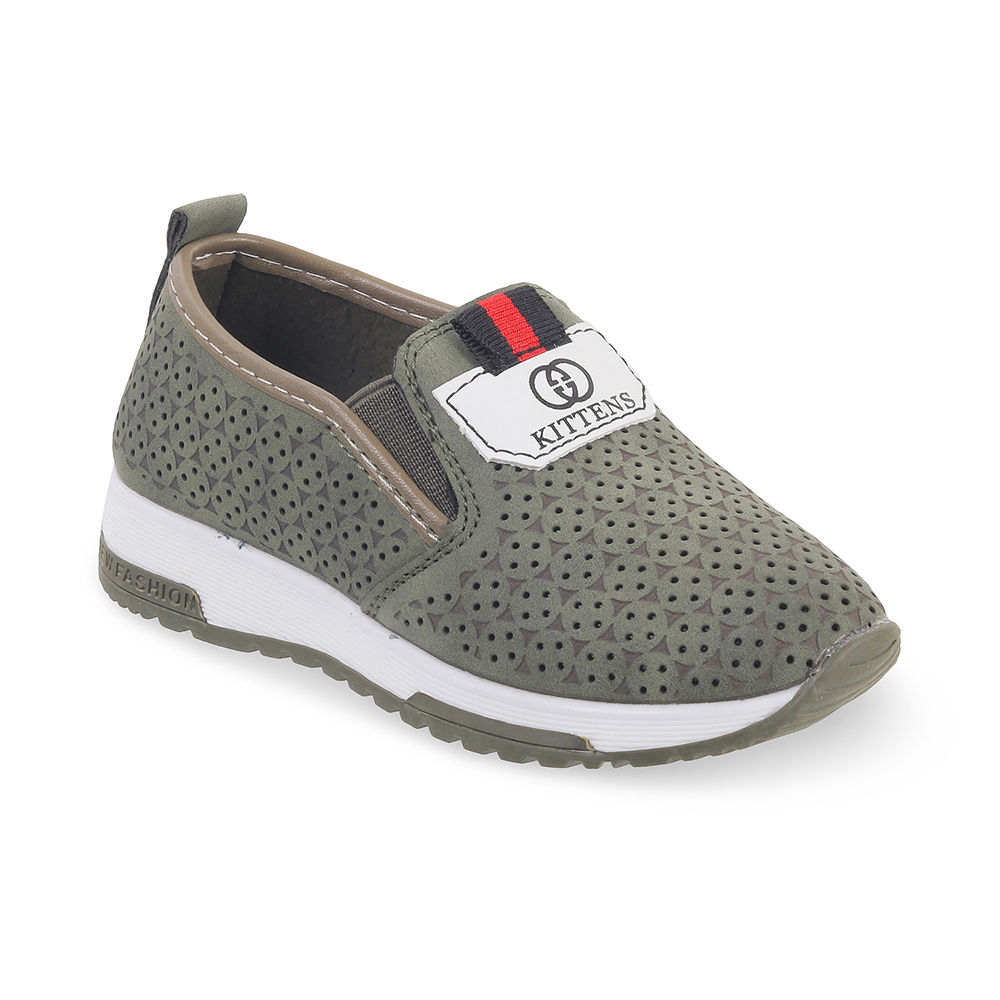 olive green slip on shoes
