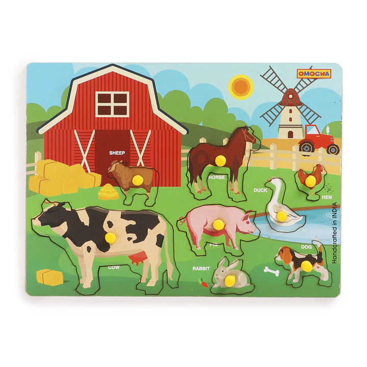 Shop Online Pegs Puzzle Farm Animals at ₹249