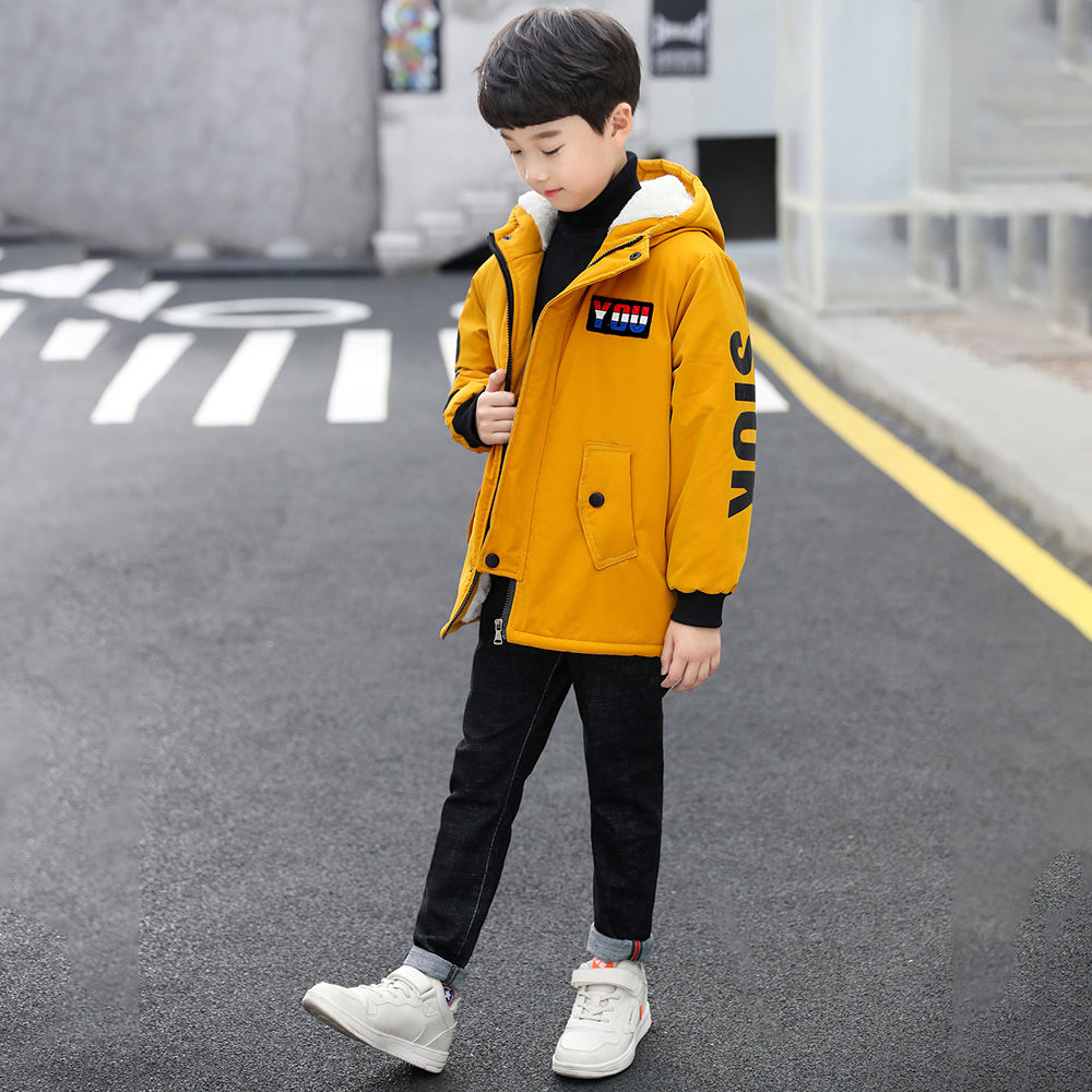 Yellow Cotton Denim Jacket For Men & Boys