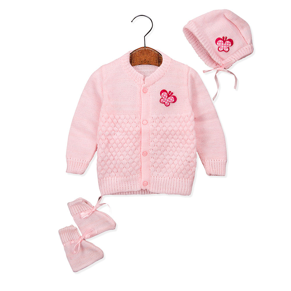 pink butterfly sweater