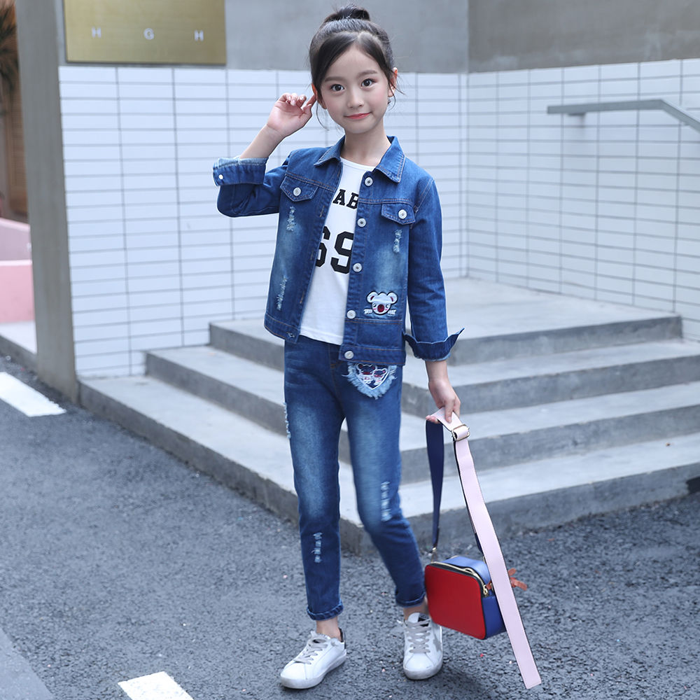 jeans and denim jacket set