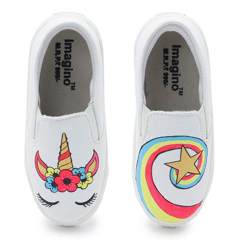 Golden Star Hand Painted Canvas Shoes 