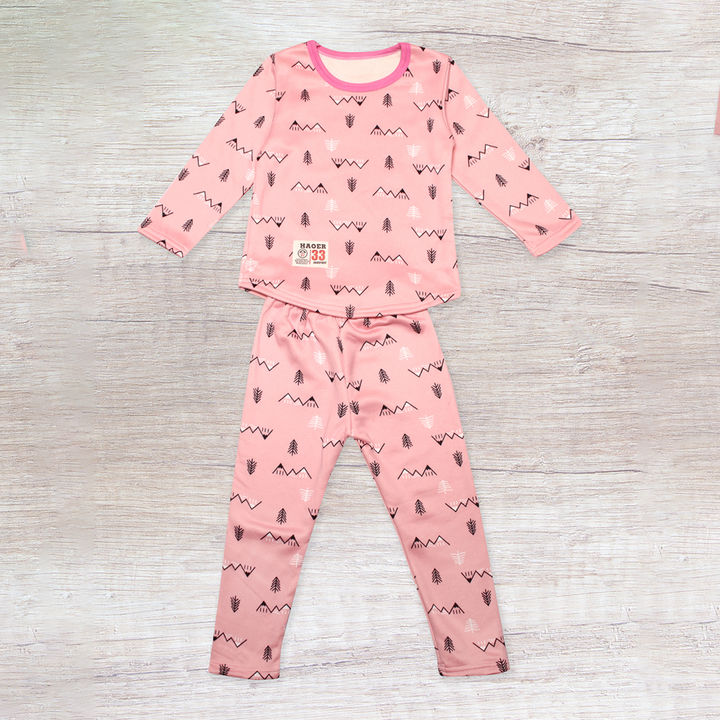 Buy Pink Tree Design Warm Winter Night Suit Online 699 Hopscotch