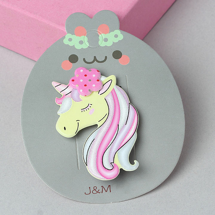 Buy Yellow And Pink Majestic Unicorn Hair Clip Online 125