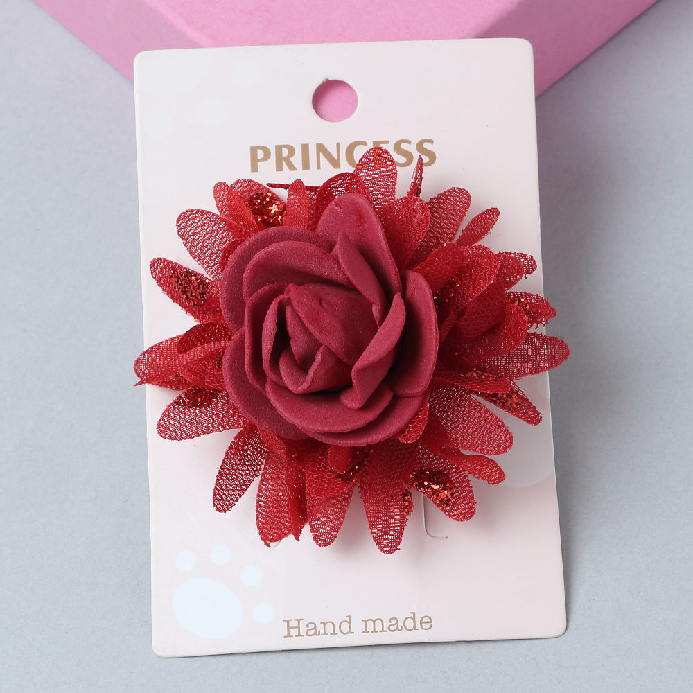 big flower hair clips