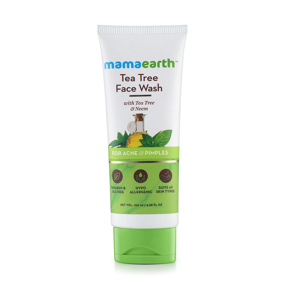 Buy Mamaearth Tea Tree Natural Face Wash For Acne Pimples Wash 100 Ml For Normal Dry Skin Online 249 Hopscotch