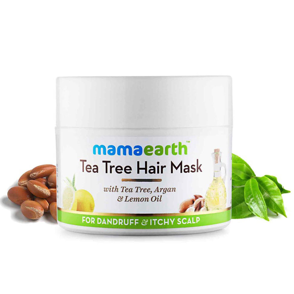 

mamaearth s tea tree hair mask helps you soothe the
