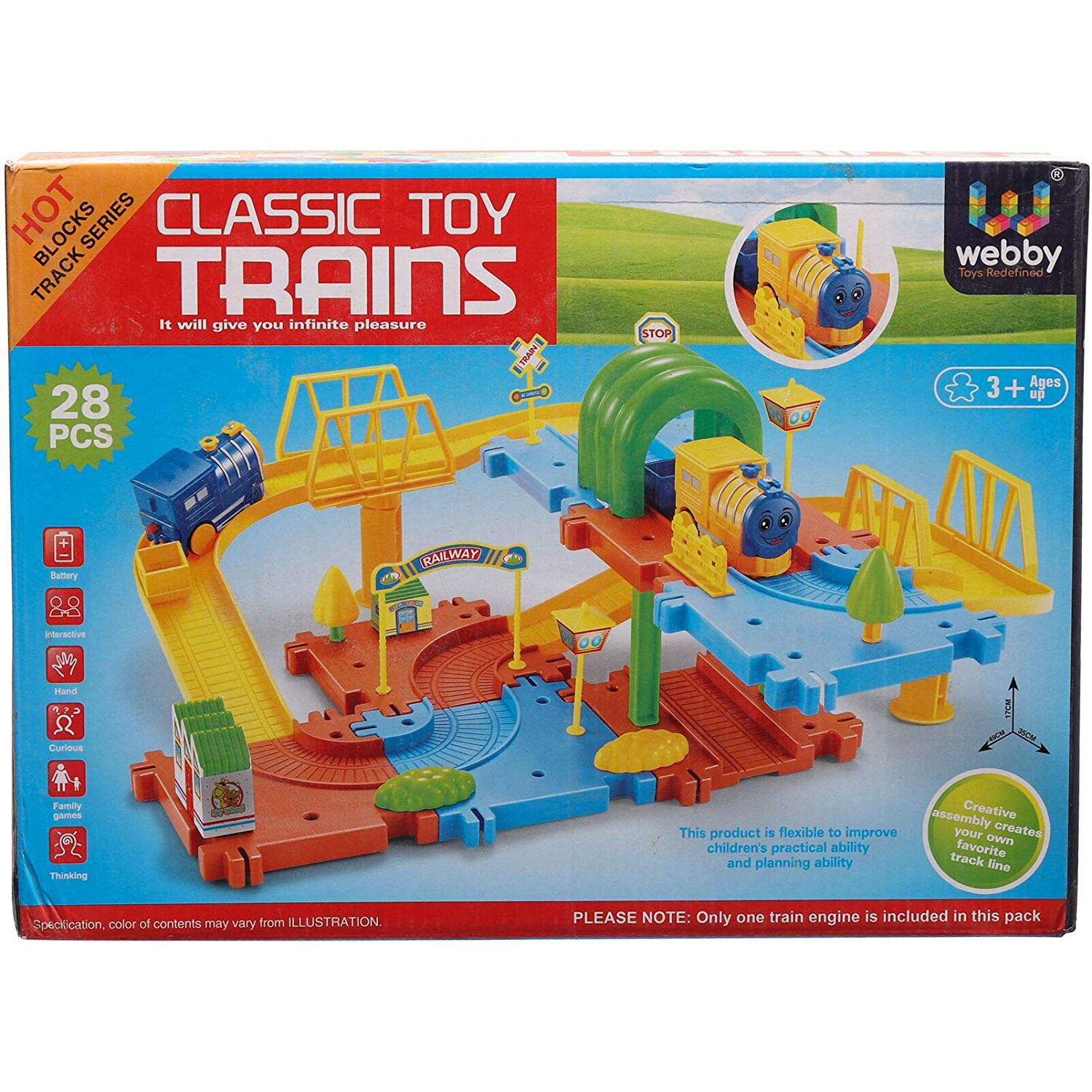 webby classic toy train set