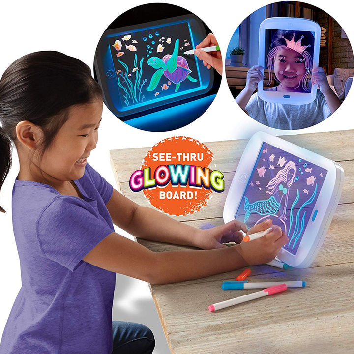 Shop Online Kids Led Neon Glow Drawing Light Board 36 Different Light