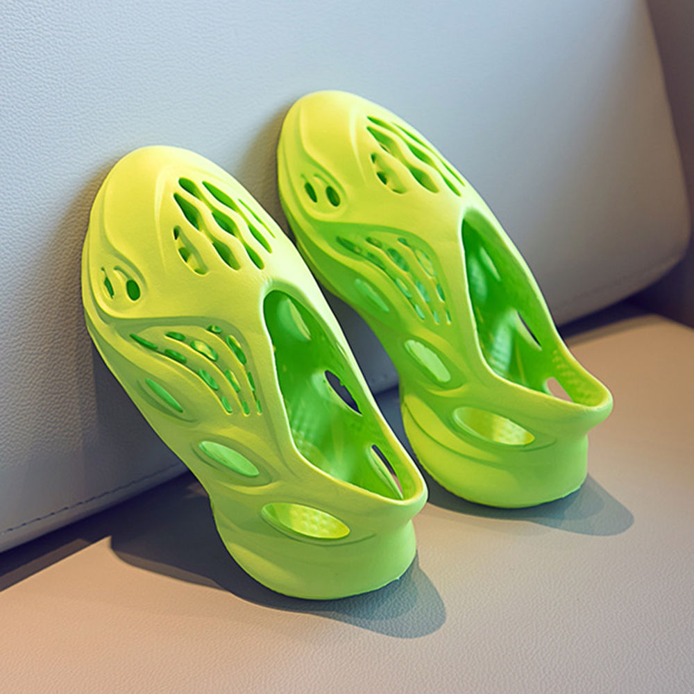 green jelly shoes