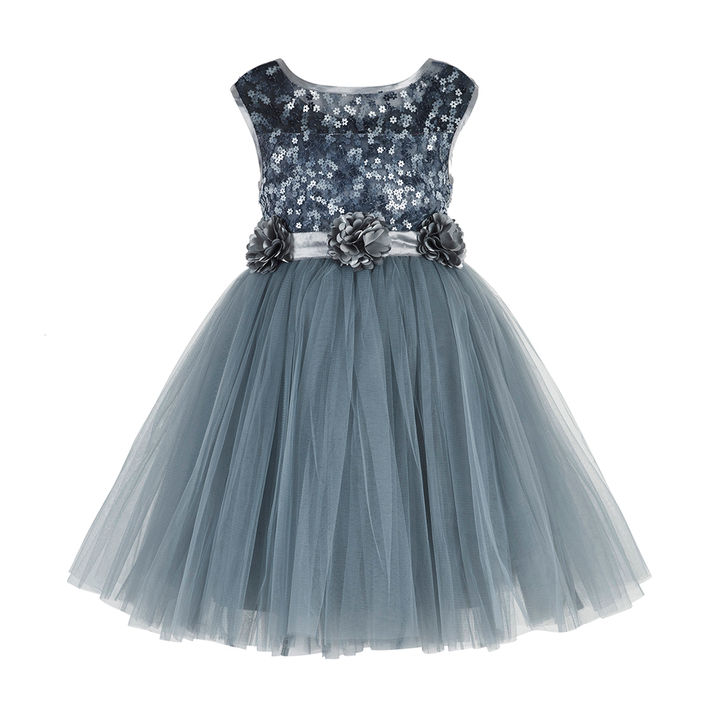Shop Online Grey Sequince Embellished Girls Party Wear Knee Length Dress At 600 Shop Online Grey Sequince Embellished Girls Party Wear Knee Length Dress At 600