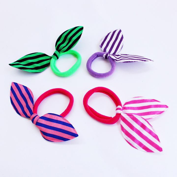 Shop Online Multicolor Bows Rubber Bands Set Of 4 at ₹99
