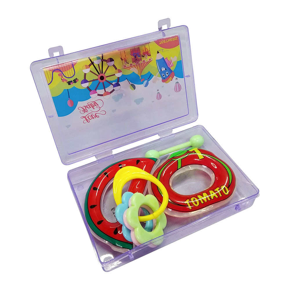 

love baby teether is a colorful smart shaped teether in