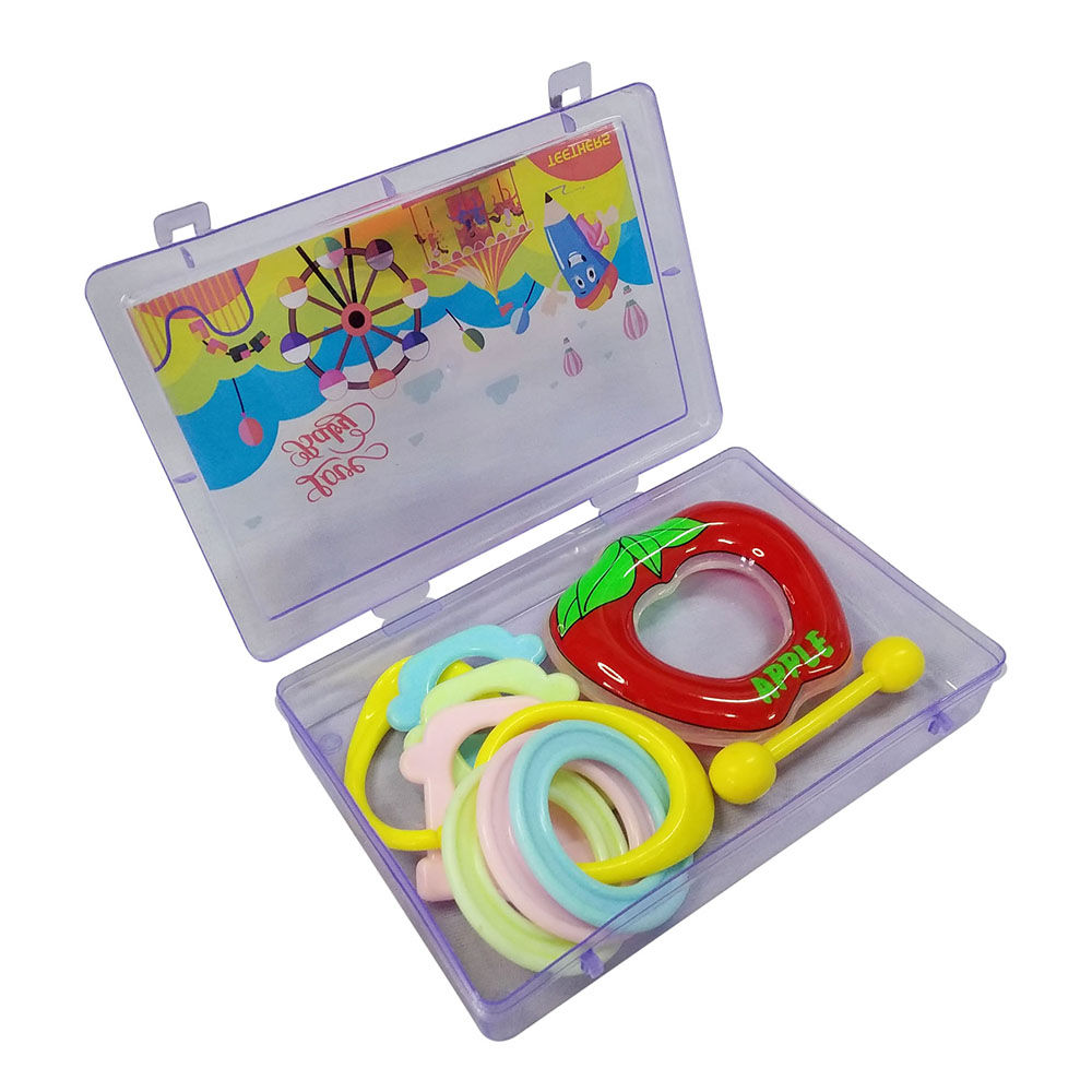 

love baby teether is a colorful smart shaped teether in