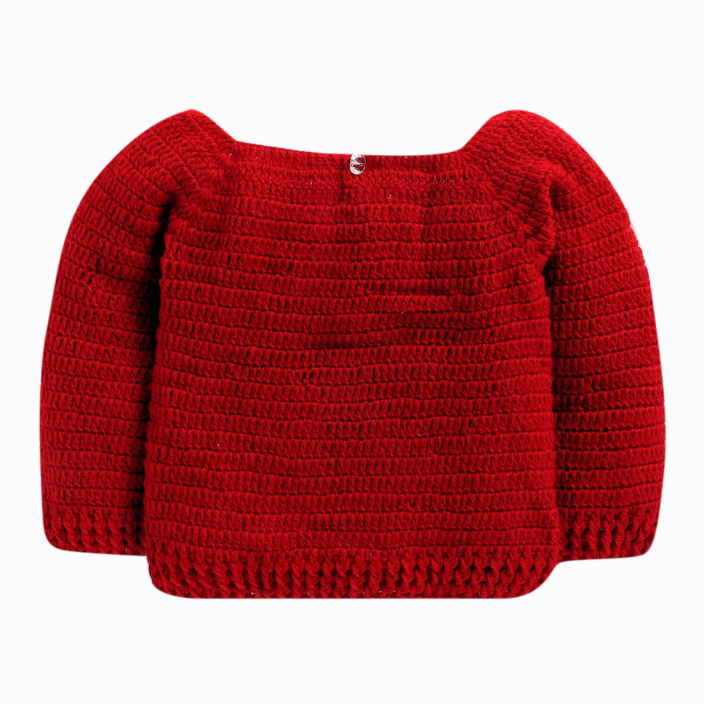 red colour sweater