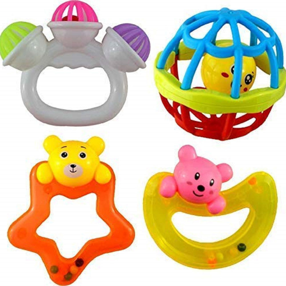 Non-Toxic Rattle Set For Babies With Small Bag - Tiddle Toons