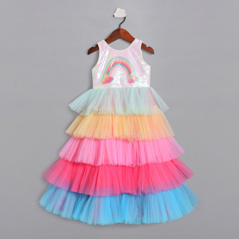 Jess Rainbow Color Marmaid Dress - Kois Kloset