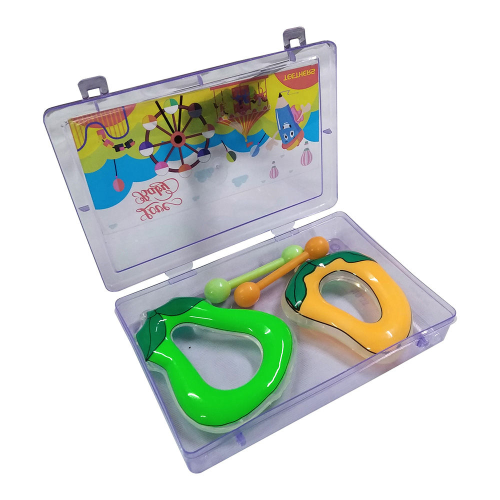 

love baby teether is a colorful smart shaped teether in